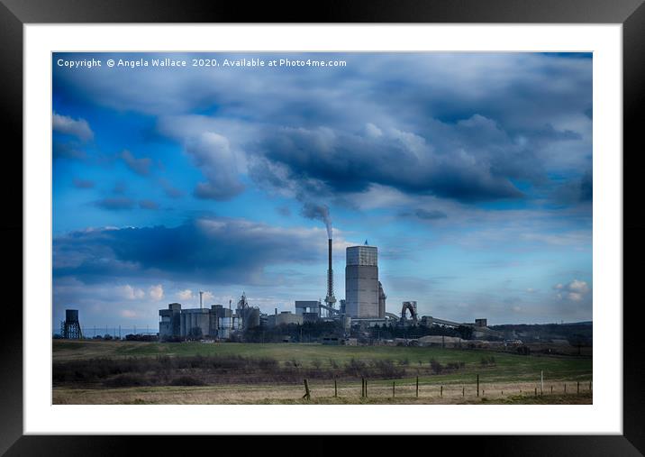 Tarmac cement plant Framed Mounted Print by Angela Wallace
