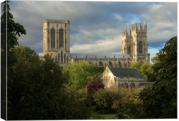 York Minster, from the City Walls, sunrise Canvas Print by Andrew Sharpe