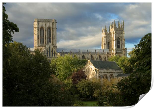 York Minster, from the City Walls, sunrise Print by Andrew Sharpe