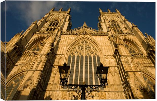 York Minster West Towers Canvas Print by Andrew Sharpe