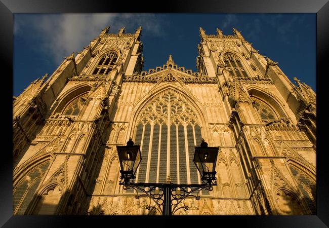 York Minster West Towers Framed Print by Andrew Sharpe