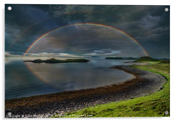 Rainbow Over Skye Acrylic by Colin Metcalf