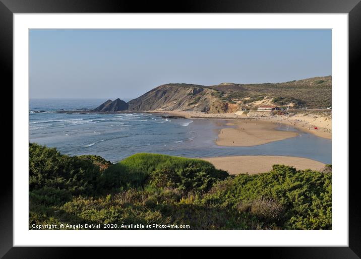 Amendoeira beach in Costa Vicentina Framed Mounted Print by Angelo DeVal