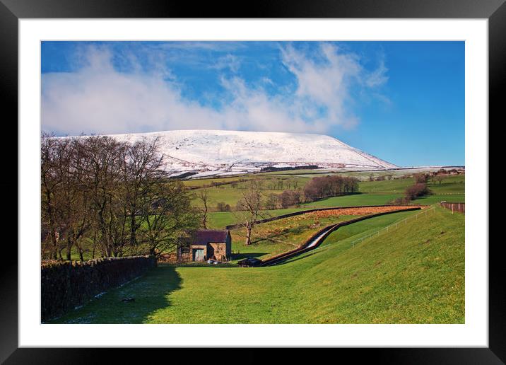 Distant Snow Framed Mounted Print by David McCulloch