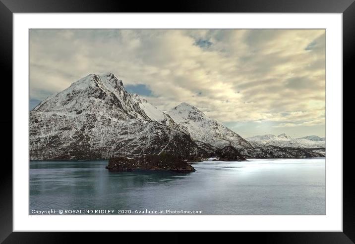"Changing skies of the Arctic" Framed Mounted Print by ROS RIDLEY