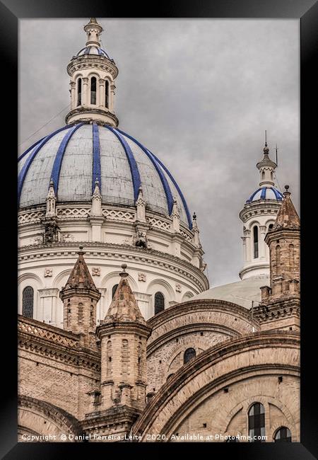 Cathedral of the Immaculate Conception Cuenca Ecua Framed Print by Daniel Ferreira-Leite