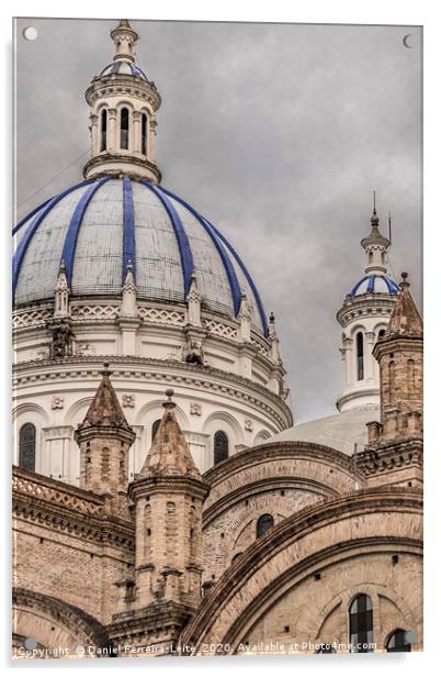 Cathedral of the Immaculate Conception Cuenca Ecua Acrylic by Daniel Ferreira-Leite