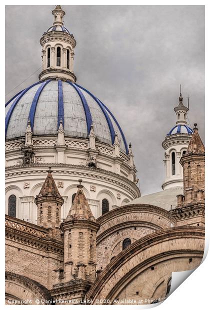 Cathedral of the Immaculate Conception Cuenca Ecua Print by Daniel Ferreira-Leite