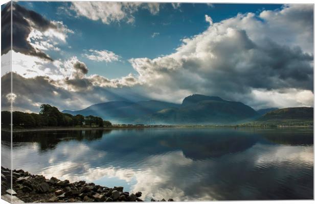Ben Nevis from Corpach Canvas Print by Andrew Sharpe