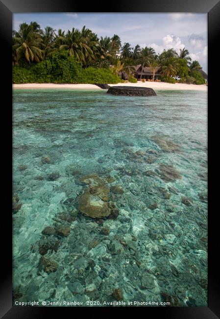 Coral Reef at Maldivian Island Framed Print by Jenny Rainbow
