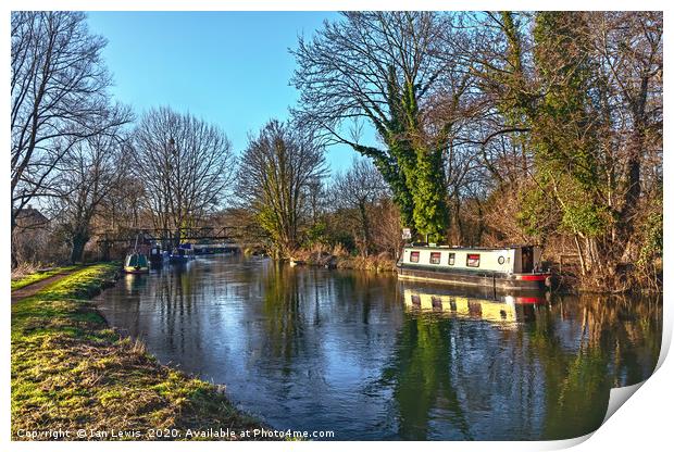 A Walk Along The Kennet Print by Ian Lewis