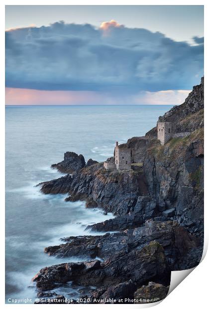 Botallack Storm Print by Si Betteridge