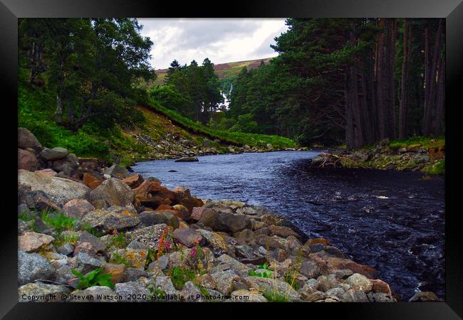 River Killin Framed Print by Steven Watson