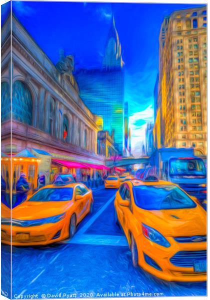 Streets Of New York Art Canvas Print by David Pyatt