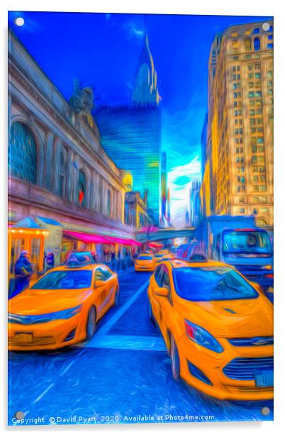 Streets Of New York Art Acrylic by David Pyatt
