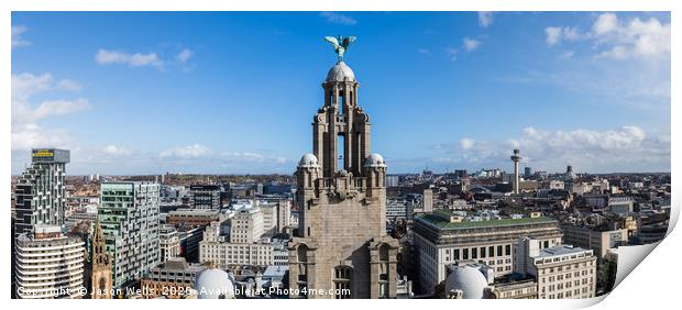 Panorama of Liverpool Print by Jason Wells
