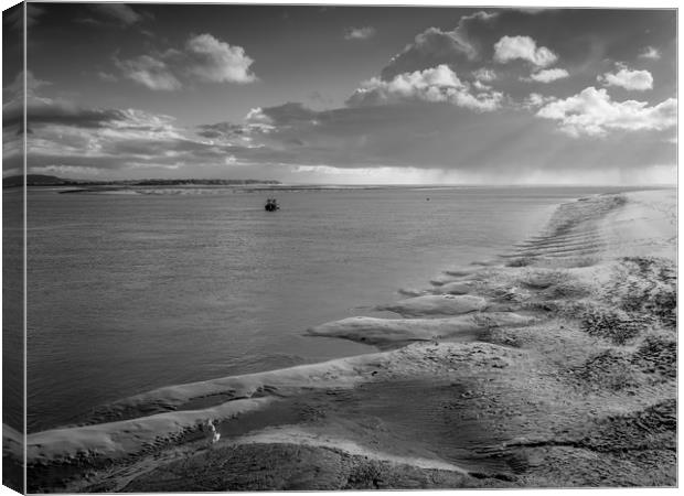 Mouth of the Dovey, Aberdovey, Wales, UK Canvas Print by Mark Llewellyn