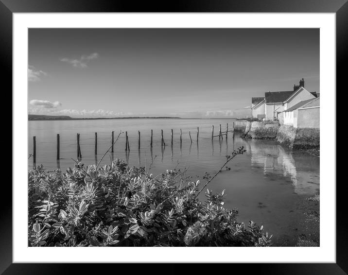 Aberdovey Waterfront Cottages, Wales, UK Framed Mounted Print by Mark Llewellyn