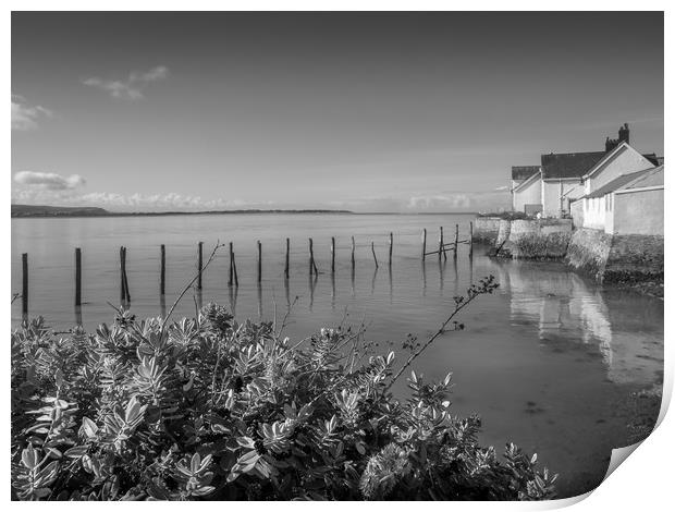 Aberdovey Waterfront Cottages, Wales, UK Print by Mark Llewellyn