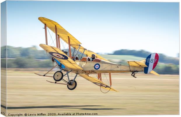 Royal Aircraft Factory BE2c 687 Canvas Print by Lewis Wiffen