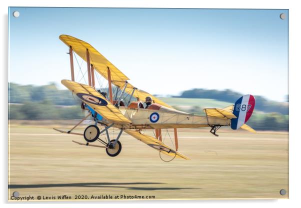Royal Aircraft Factory BE2c 687 Acrylic by Lewis Wiffen