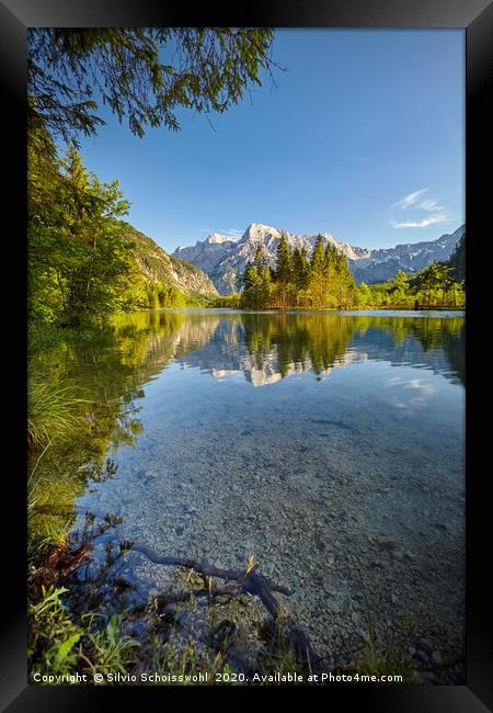 Lovely Mountain Lake    Framed Print by Silvio Schoisswohl