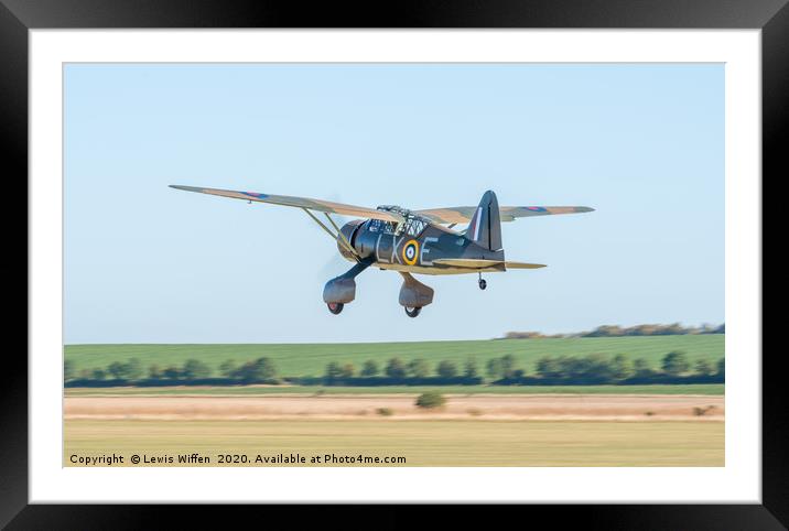 Lysander Take off Framed Mounted Print by Lewis Wiffen
