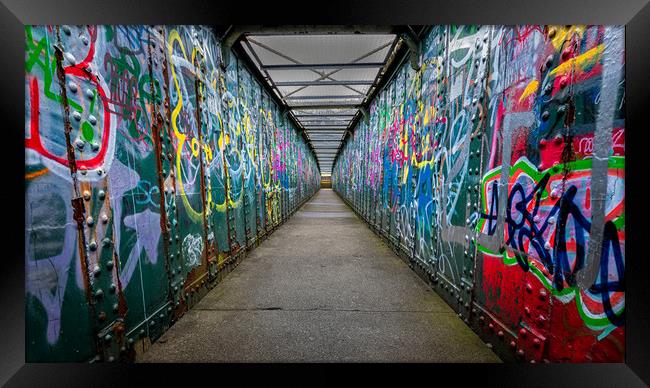 Graffiti Bridge Framed Print by Paul Andrews