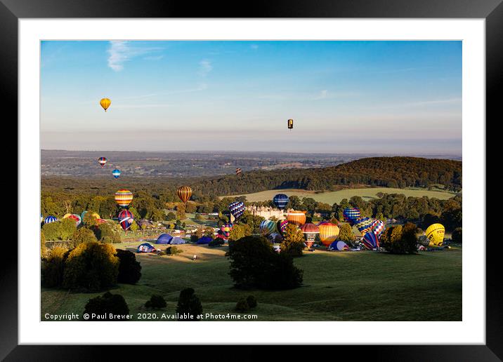 Longleat Balloons  Framed Mounted Print by Paul Brewer