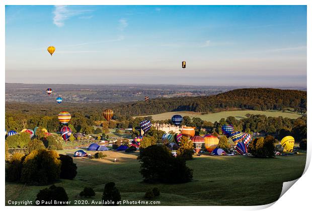 Longleat Balloons  Print by Paul Brewer