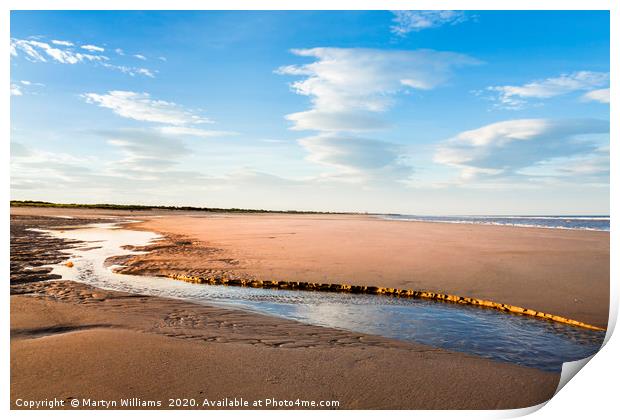 Ebbing Tide, Gibraltar Point Print by Martyn Williams