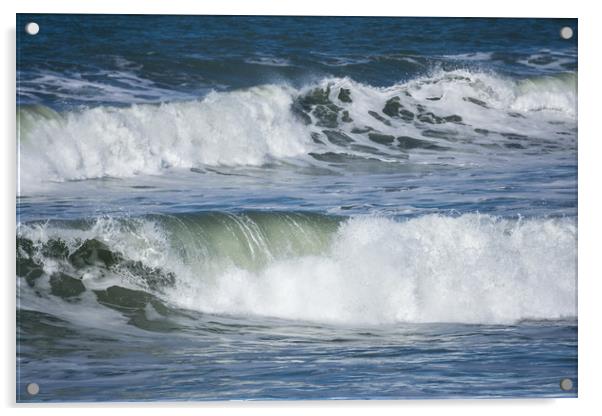 Cornish waves  Acrylic by Tony Twyman