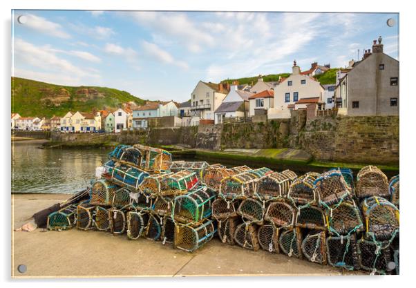 Staithes harbour, North Yorkshire, England Acrylic by Andrew Kearton