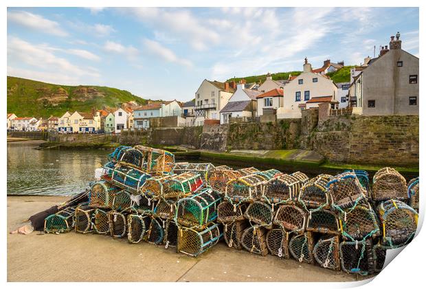 Staithes harbour, North Yorkshire, England Print by Andrew Kearton