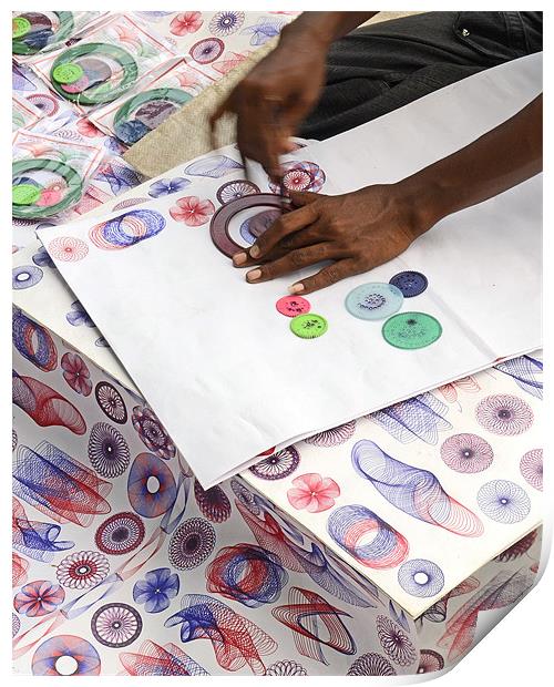 designer's hands Print by Hassan Najmy
