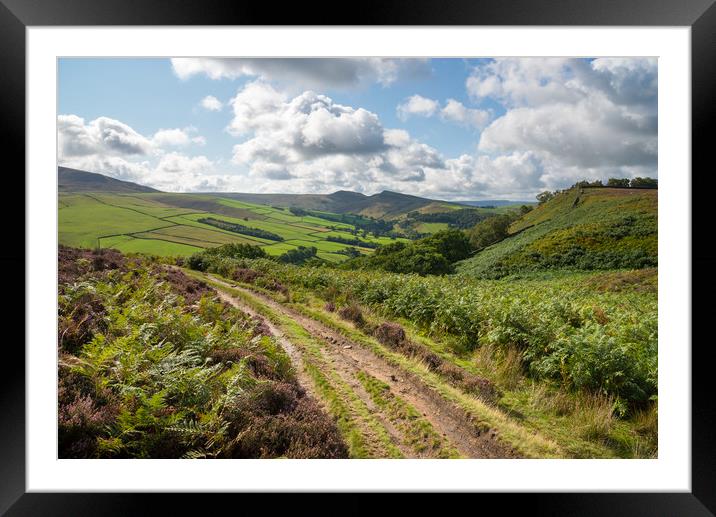 Path in the hills near Hayfield, Derbyshire Framed Mounted Print by Andrew Kearton
