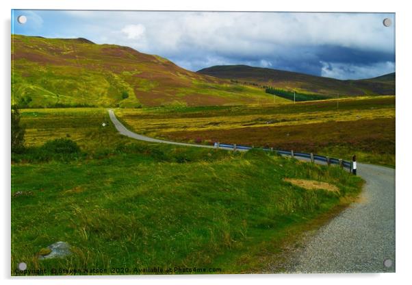 The Road to Loch Killin Acrylic by Steven Watson