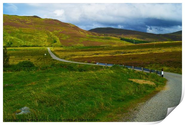 The Road to Loch Killin Print by Steven Watson