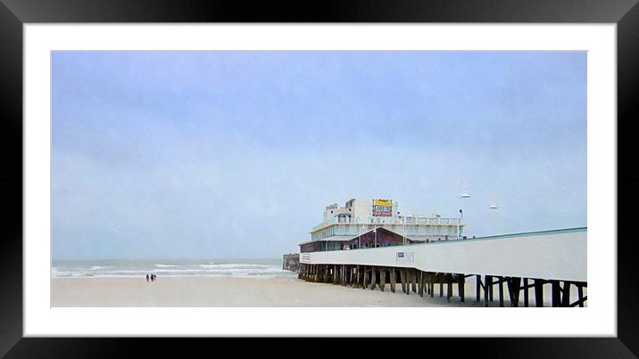 DAYTONA BEACH pier  Framed Mounted Print by dale rys (LP)