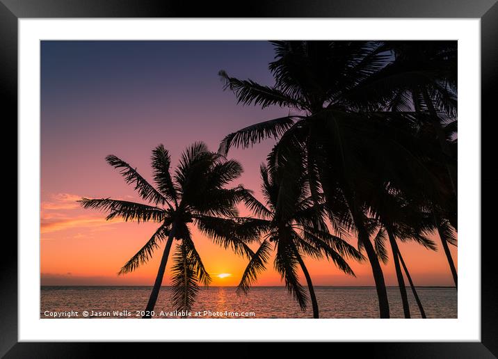 Sunrise in Cayo Guillermo Framed Mounted Print by Jason Wells