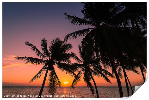 Sunrise in Cayo Guillermo Print by Jason Wells