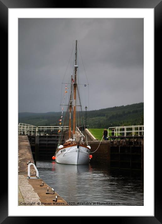Caledonian Canal Framed Mounted Print by Steven Watson