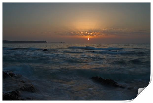 Sunrise at Portscatho Print by Pete Hemington