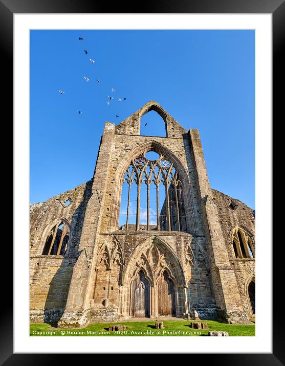 When Doves Fly, Tintern Abbey Framed Mounted Print by Gordon Maclaren