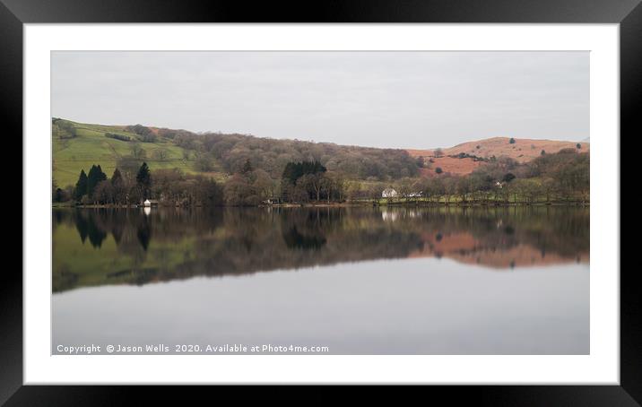 Reflections on Coniston Water Framed Mounted Print by Jason Wells