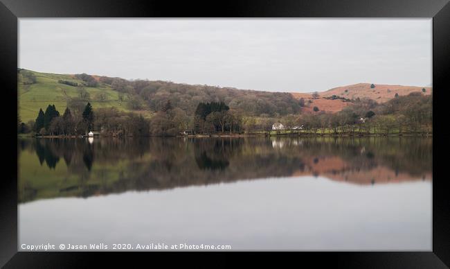 Reflections on Coniston Water Framed Print by Jason Wells