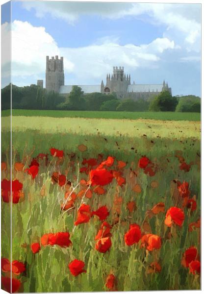 Ely Cathedral, Cambridgeshire Canvas Print by Andrew Sharpe