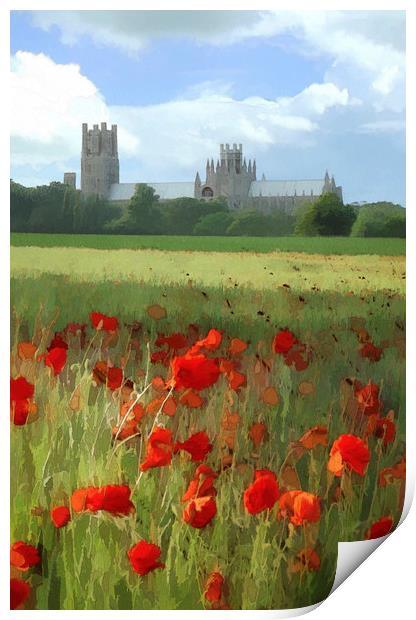 Ely Cathedral, Cambridgeshire Print by Andrew Sharpe