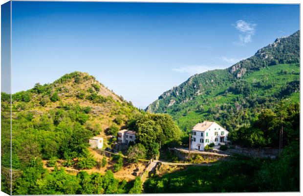 House in Corsican mountains Canvas Print by youri Mahieu