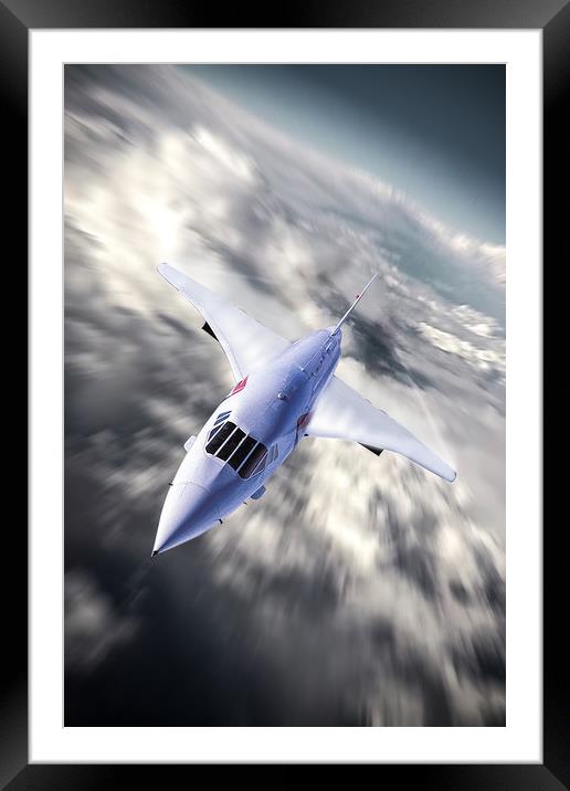 Speedbird Concorde Framed Mounted Print by J Biggadike